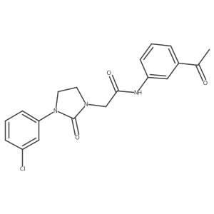 N-(3-acetylphenyl)-2-[3-(3-chlorophenyl)-2-oxoimidazolidin-1-yl]acetamide结构式