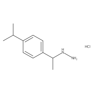 {1-[4-(Propan-2-yl)phenyl]ethyl}hydrazine hydrochloride结构式