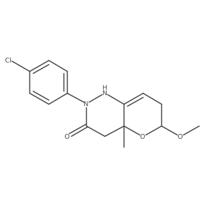 3H-Pyrano[3,2-c]pyridazin-3-one, 2-(4-chlorophenyl)-1,2,4,4a,6,7-hexahydro-6-methoxy-4a-methyl-, (4aR,6R)-rel-结构式