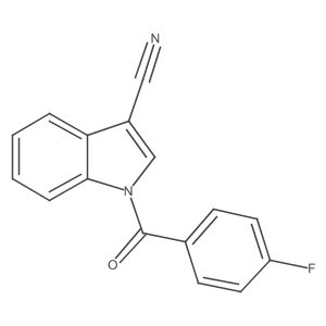 1-[(4-fluorophenyl)carbonyl]-1H-indole-3-carbonitrile结构式