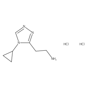 2-(4-cyclopropyl-4H-1,2,4-triazol-3-yl)ethan-1-amine dihydrochloride结构式