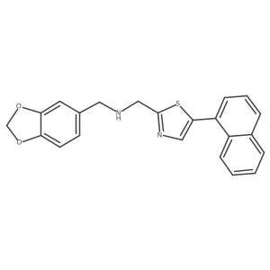 2-Thiazolemethanamine, N-(1,3-benzodioxol-5-ylmethyl)-5-(1-naphthalenyl)-结构式
