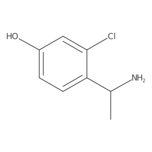 4-(1-Aminoethyl)-3-chlorophenol结构式