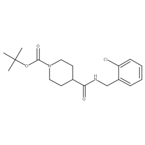 tert-Butyl 4-((2-chlorobenzyl)carbamoyl)piperidine-1-carboxylate Structure