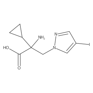 2-amino-2-cyclopropyl-3-(4-iodo-1H-pyrazol-1-yl)propanoic acid Structure