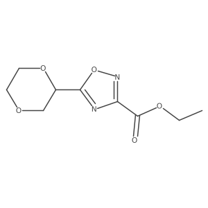 Ethyl 5-(1,4-dioxan-2-yl)-1,2,4-oxadiazole-3-carboxylate Structure