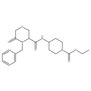Ethyl 4-(4-benzyl-5-oxomorpholine-3-carboxamido)piperidine-1-carboxylate Structure