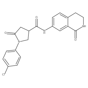 1-(4-chlorophenyl)-5-oxo-N-(1-oxo-1,2,3,4-tetrahydroisoquinolin-7-yl)pyrrolidine-3-carboxamide结构式
