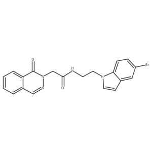 N-[2-(5-bromo-1H-indol-1-yl)ethyl]-2-[1-oxo-2(1H)-phthalazinyl]acetamide结构式