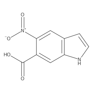 5-nitro-1H-indole-6-carboxylic acid结构式