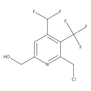 2-(Chloromethyl)-4-(difluoromethyl)-3-(trifluoromethyl)pyridine-6-methanol Structure