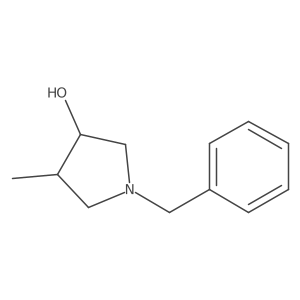 cis-1-Benzyl-3-hydroxy-4-methylpyrrolidine Structure