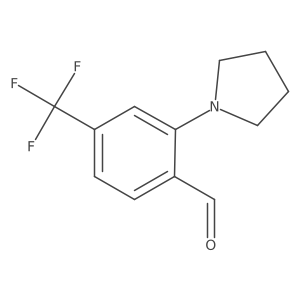 2-(Pyrrolidin-1-yl)-4-(trifluoromethyl)benzaldehyde结构式