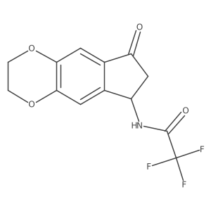 2,2,2-trifluoro-N-(6-oxo-2,3,7,8-tetrahydrocyclopenta[g][1,4]benzodioxin-8-yl)acetamide Structure