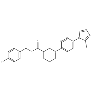 N-(4-fluorobenzyl)-1-(6-(2-methyl-1H-imidazol-1-yl)pyridazin-3-yl)piperidine-3-carboxamide Structure