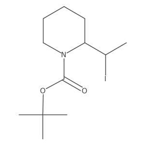 tert-Butyl 2-(1-iodoethyl)piperidine-1-carboxylate Structure