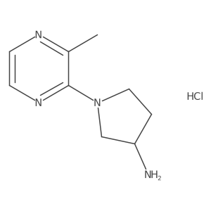 (R)-1-(3-methylpyrazin-2-yl)pyrrolidin-3-amine hydrochloride Structure