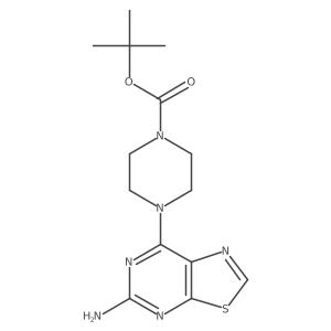 Tert-butyl 4-(5-aminothiazolo[5,4-d]pyrimidin-7-yl)piperazine-1-carboxylate Structure