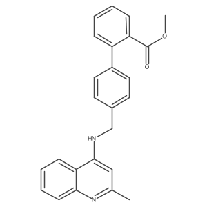 Methyl 4a(2)-[[(2-methyl-4-quinolinyl)amino]methyl][1,1a(2)-biphenyl]-2-carboxylate结构式