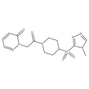 2-(2-(4-((4-methyl-4H-1,2,4-triazol-3-yl)sulfonyl)piperidin-1-yl)-2-oxoethyl)pyridazin-3(2H)-one Structure