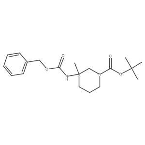 (R)-tert-Butyl 3-(((benzyloxy)carbonyl)amino)-3-methylpiperidine-1-carboxylate结构式