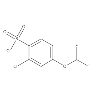 2-Chloro-4-(difluoromethoxy)benzenesulfonylchloride结构式