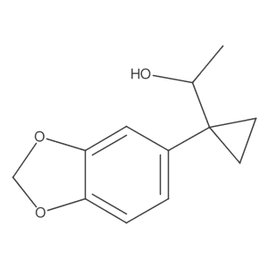 1-[1-(1,3-Dioxaindan-5-yl)cyclopropyl]ethan-1-ol结构式