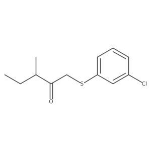 1-[(3-Chlorophenyl)sulfanyl]-3-methylpentan-2-one结构式