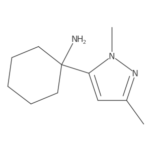 1-(1,3-dimethyl-1H-pyrazol-5-yl)cyclohexan-1-amine结构式