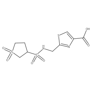 4-Thiazolecarboxylic acid, 2-[[[(tetrahydro-1,1-dioxido-3-thienyl)sulfonyl]amino]methyl]- Structure