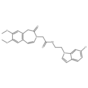 N-[2-(6-chloro-1H-indol-1-yl)ethyl]-2-(7,8-dimethoxy-2-oxo-1,2-dihydro-3H-3-benzazepin-3-yl)acetamide结构式