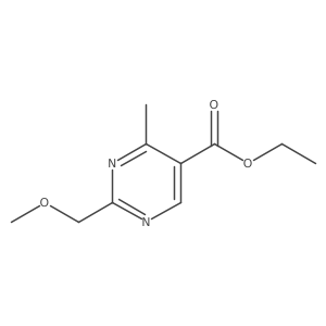 Ethyl 2-(methoxymethyl)-4-methylpyrimidine-5-carboxylate结构式