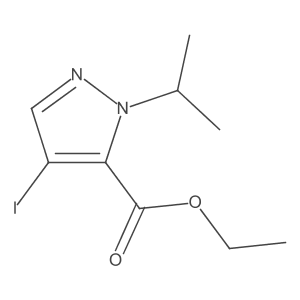 ethyl 4-iodo-1-isopropyl-1H-pyrazole-5-carboxylate结构式