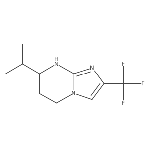 7-(propan-2-yl)-2-(trifluoromethyl)-5H,6H,7H,8H-imidazo[1,2-a]pyrimidine结构式