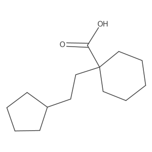 1-(2-Cyclopentylethyl)cyclohexane-1-carboxylic acid Structure