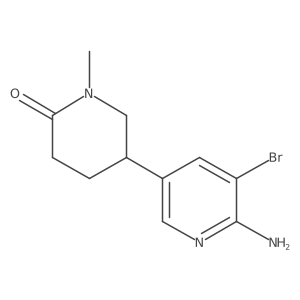 5-(6-Amino-5-bromopyridin-3-yl)-1-methylpiperidin-2-one Structure