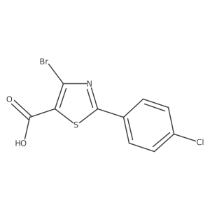 4-Bromo-2-(4-chlorophenyl)-5-thiazolecarboxylic acid Structure