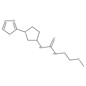 1-(2-Methoxyethyl)-3-(1-(thiazol-2-yl)pyrrolidin-3-yl)urea结构式