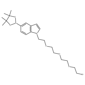 1-[2-[2-[2-(2-Bromoethoxy)ethoxy]ethoxy]ethyl]-5-(4,4,5,5-tetramethyl-1,3,2-dioxaborolan-2-yl)-1H-indole Structure