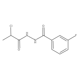 N'-(2-chloropropanoyl)-3-fluorobenzohydrazide结构式