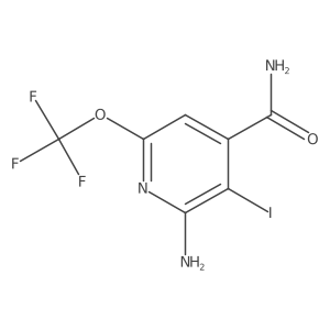 2-Amino-3-iodo-6-(trifluoromethoxy)isonicotinamide Structure