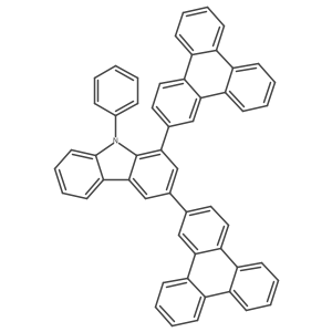 9-Phenyl-1,3-di(triphenylen-2-yl)carbazole结构式