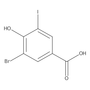 3-Bromo-5-iodo-4-hydroxybenzoic acid Structure