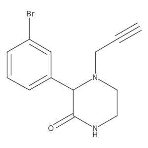 3-(3-Bromophenyl)-4-(prop-2-yn-1-yl)piperazin-2-one结构式