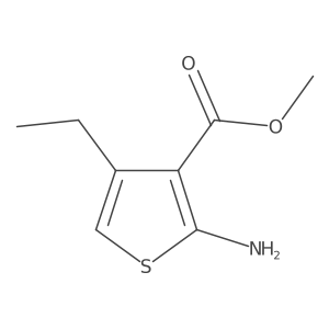 2-Amino-4-ethyl-3-thiophenecarboxylic acid methyl ester Structure
