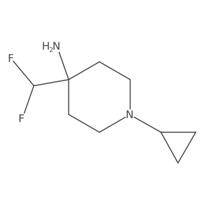 1-Cyclopropyl-4-(difluoromethyl)piperidin-4-amine Structure