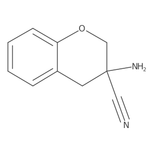3-Amino-3,4-dihydro-2H-1-benzopyran-3-carbonitrile结构式