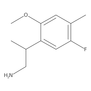 2-(5-Fluoro-2-methoxy-4-methylphenyl)propan-1-amine结构式