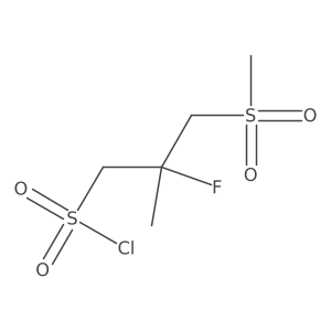 2-Fluoro-3-methanesulfonyl-2-methylpropane-1-sulfonyl chloride Structure