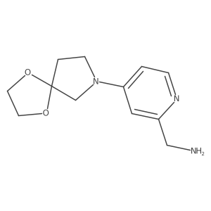 (4-{1,4-Dioxa-7-azaspiro[4.4]nonan-7-yl}pyridin-2-yl)methanamine Structure